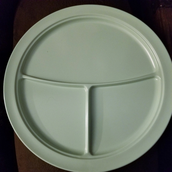 Vintage MelMac Malloware Aqua Divided Grill Plates